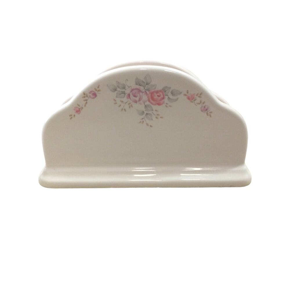 Pfaltzgraff Trousseau Stoneware Napkin Holder 6 1/2" Long Discontinued 80s 90s
